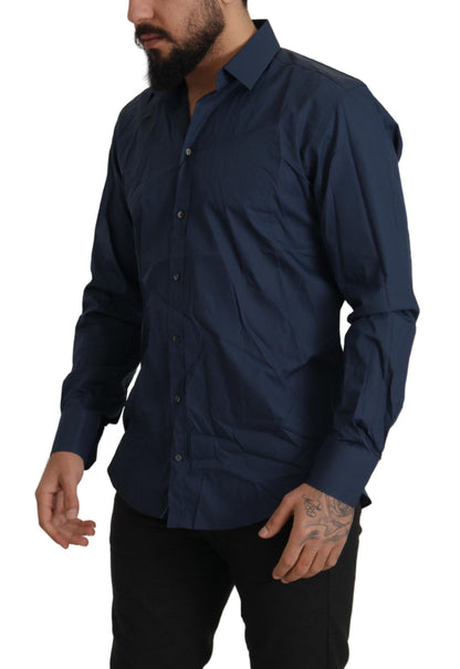 Chemise ajustée MARTINI Dolce & Gabbana en coton bleu