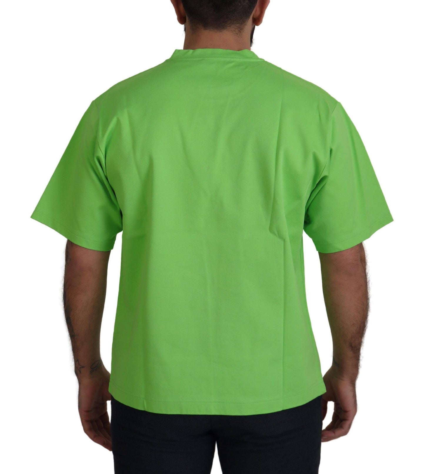 T-shirt haut Dolce & Gabbana en coton vert DG CHANNEL