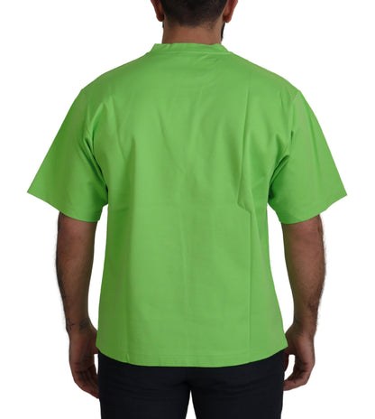 T-shirt haut Dolce & Gabbana en coton vert DG CHANNEL