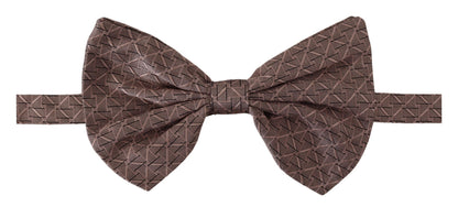 Nœud papillon ajustable Dolce & Gabbana gris imprimé fantaisie