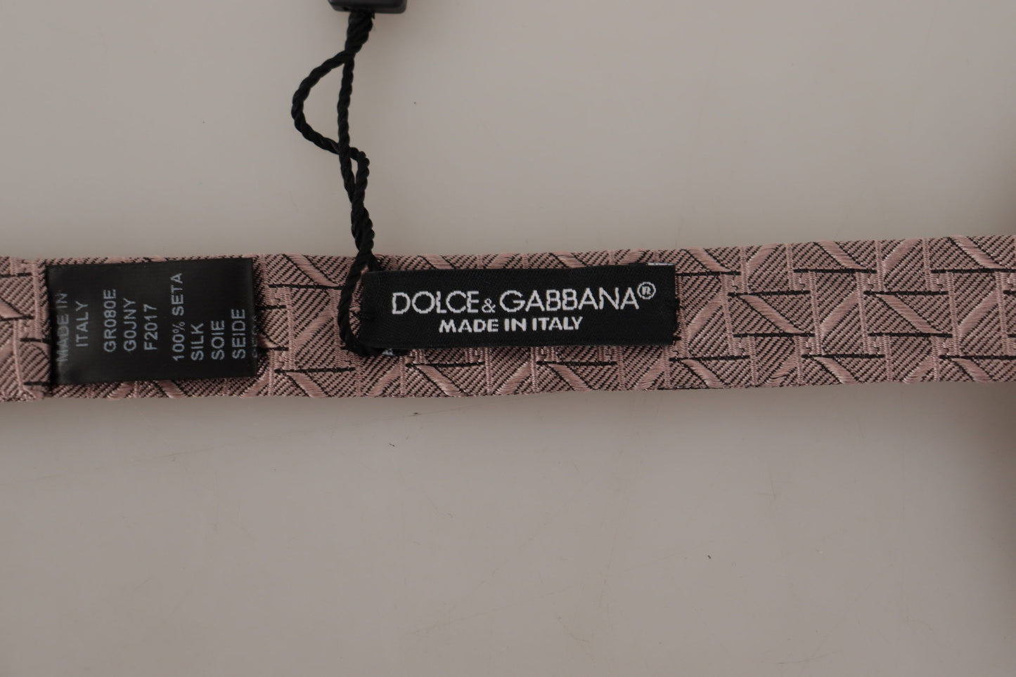 Nœud papillon ajustable Dolce & Gabbana gris imprimé fantaisie