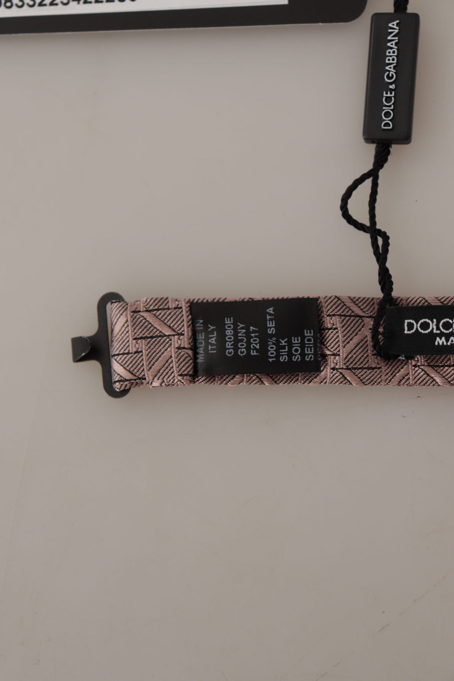 Nœud papillon ajustable Dolce & Gabbana gris imprimé fantaisie