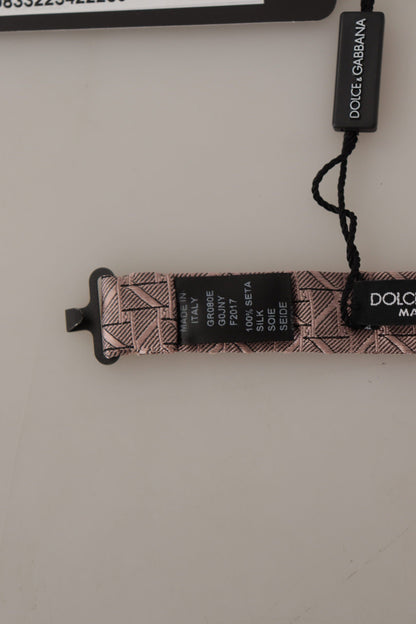 Nœud papillon ajustable Dolce & Gabbana gris imprimé fantaisie