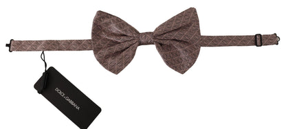 Nœud papillon ajustable Dolce & Gabbana gris imprimé fantaisie