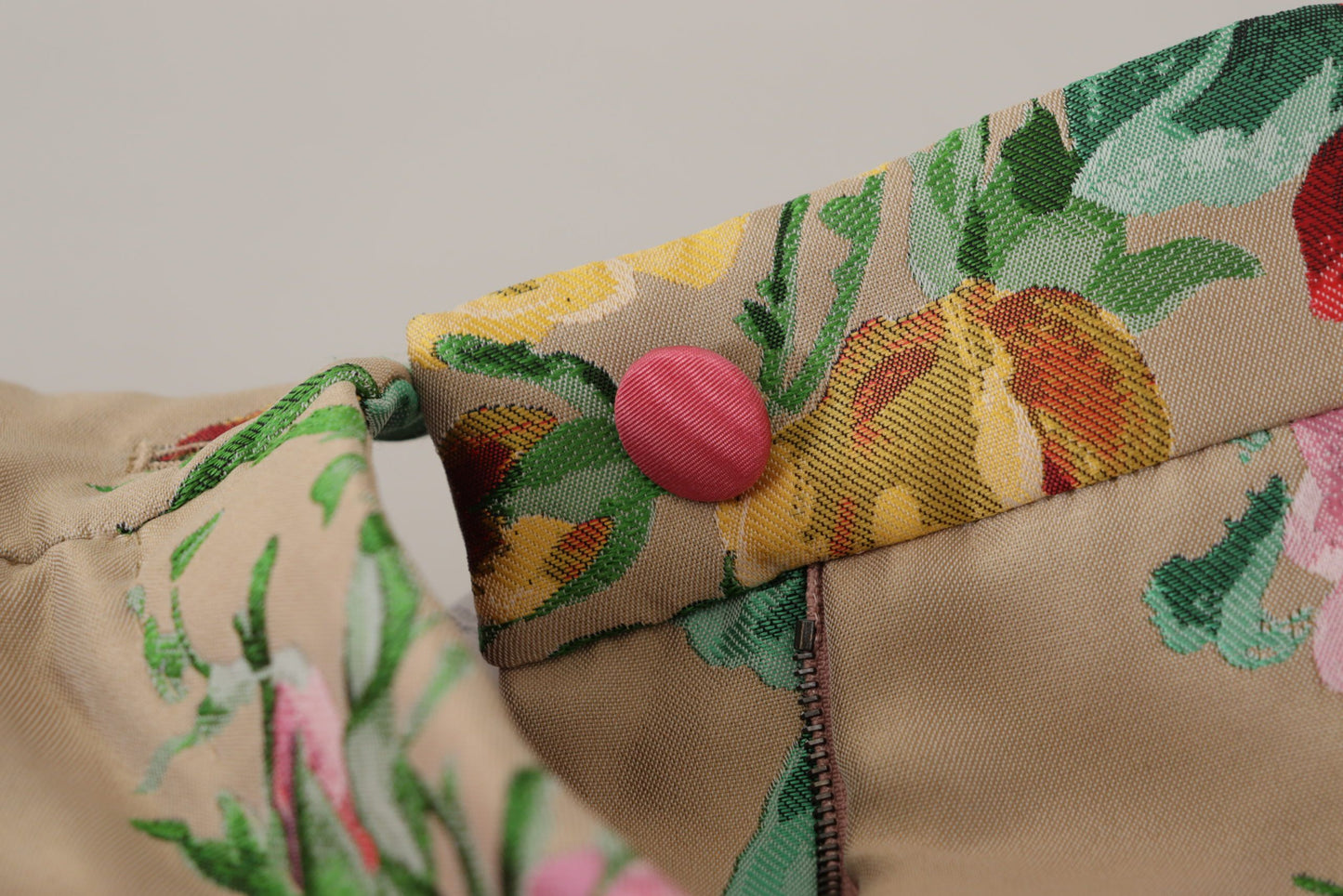 Dolce & Gabbana Robe florale beige Pantalon taille haute formel