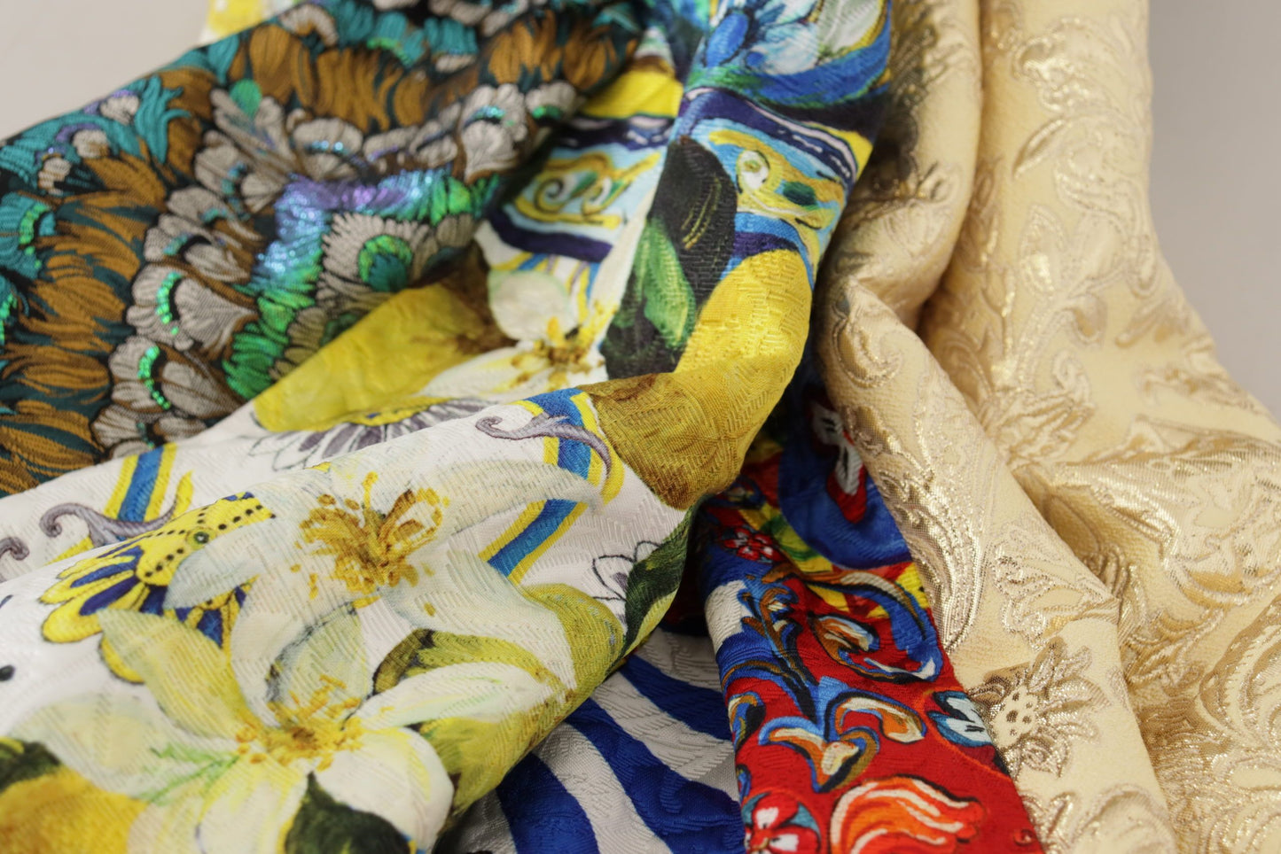 Jupe longue maxi Dolce & Gabbana Patchwork multicolore Sicily