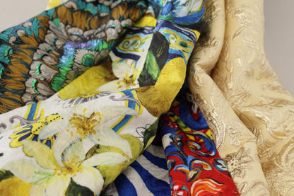 Jupe longue maxi Dolce & Gabbana Patchwork multicolore Sicily