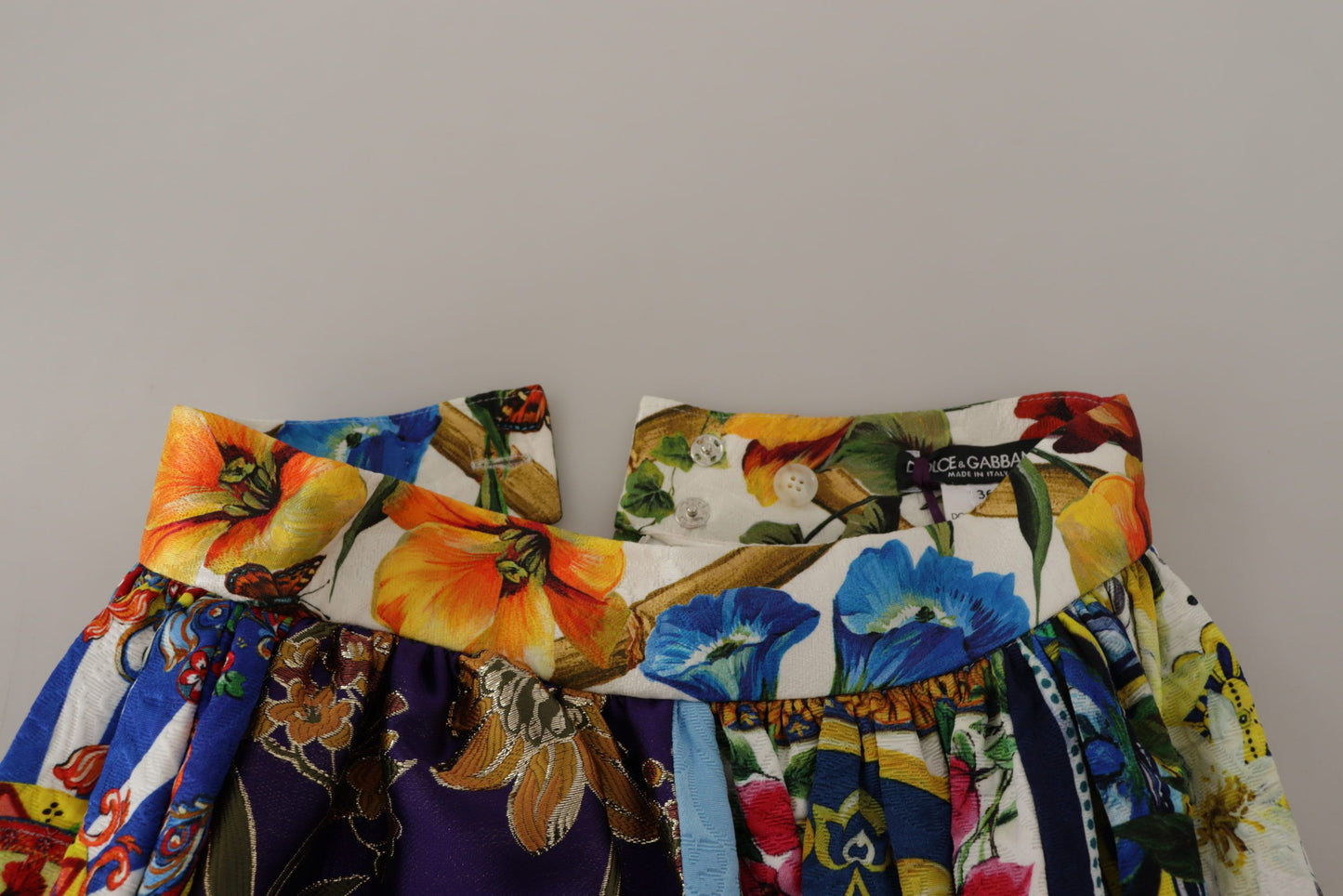 Jupe longue maxi Dolce & Gabbana Patchwork multicolore Sicily