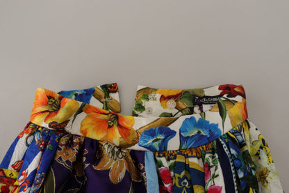 Jupe longue maxi Dolce & Gabbana Patchwork multicolore Sicily