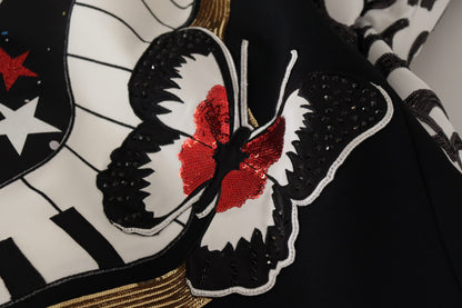 Jupe Piano Dolce & Gabbana « Black Love Clock » à Sequins