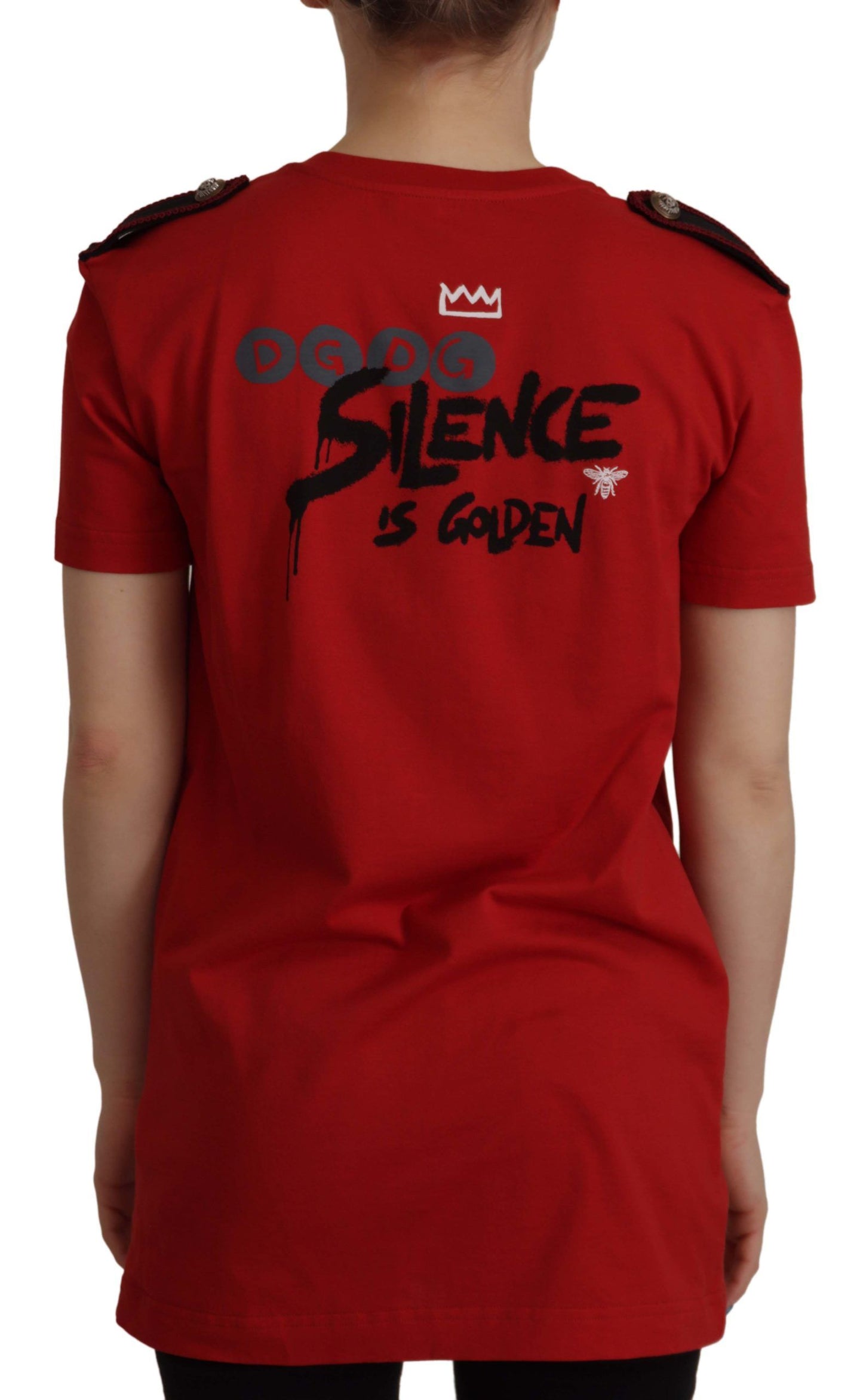 T-shirt Dolce & Gabbana col rond rouge Amor Vincit Omnia