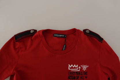 T-shirt Dolce & Gabbana col rond rouge Amor Vincit Omnia