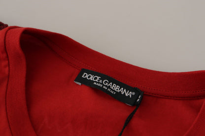 T-shirt Dolce & Gabbana col rond rouge Amor Vincit Omnia
