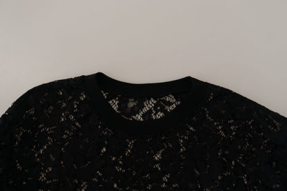 Chemisier Dolce & Gabbana "Sicily" en dentelle florale noire