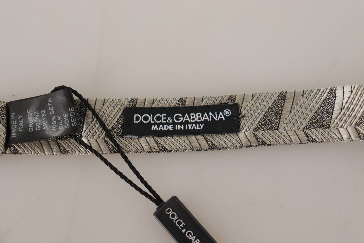Nœud Papillon Réglable Dolce & Gabbana Gris 100% Soie