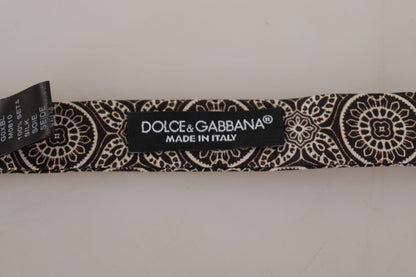 Dolce & Gabbana Papillon Noir et Blanc 100 % Soie Réglable