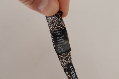 Dolce & Gabbana Papillon Noir et Blanc 100 % Soie Réglable