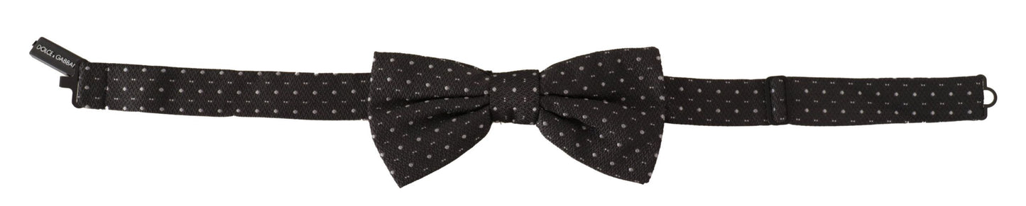 Nœud Papillon Dolce & Gabbana Gris à Pois 100% Soie