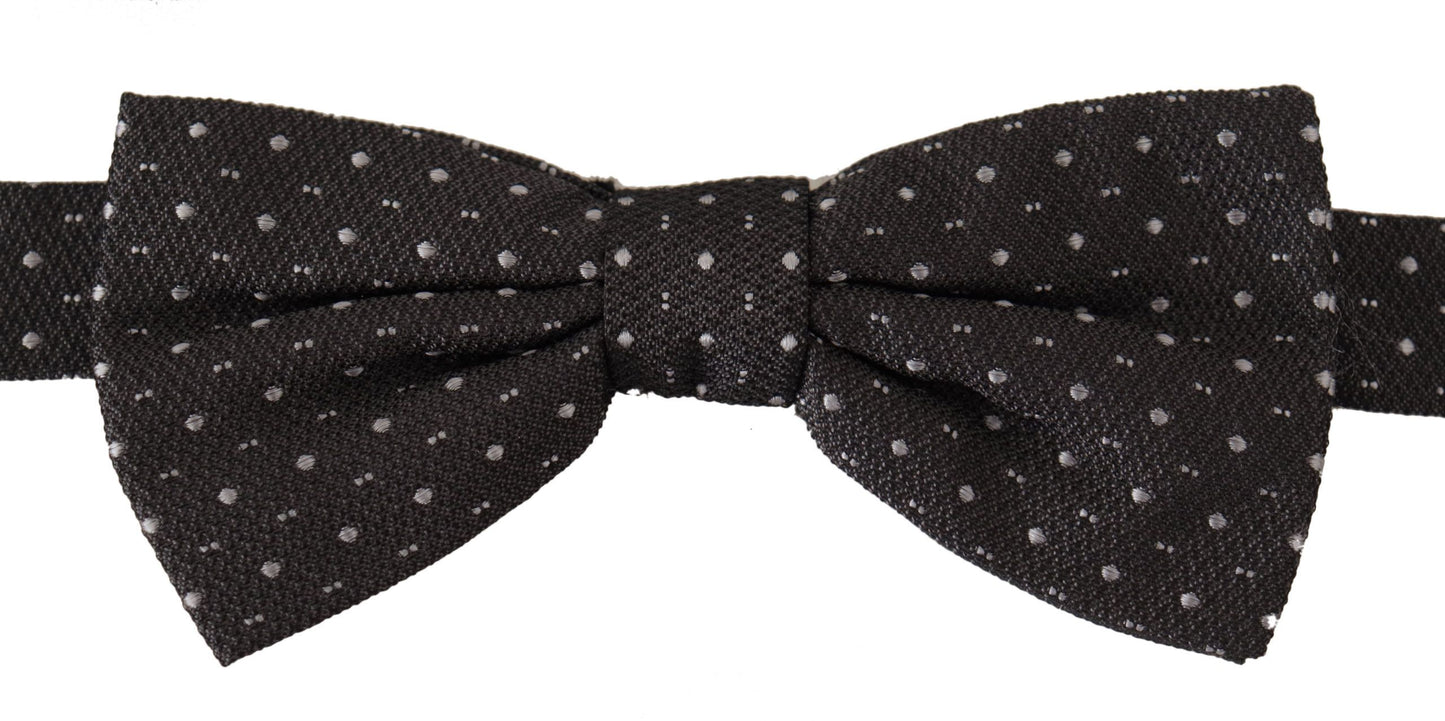 Nœud Papillon Dolce & Gabbana Gris à Pois 100% Soie