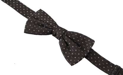 Nœud Papillon Dolce & Gabbana Gris à Pois 100% Soie