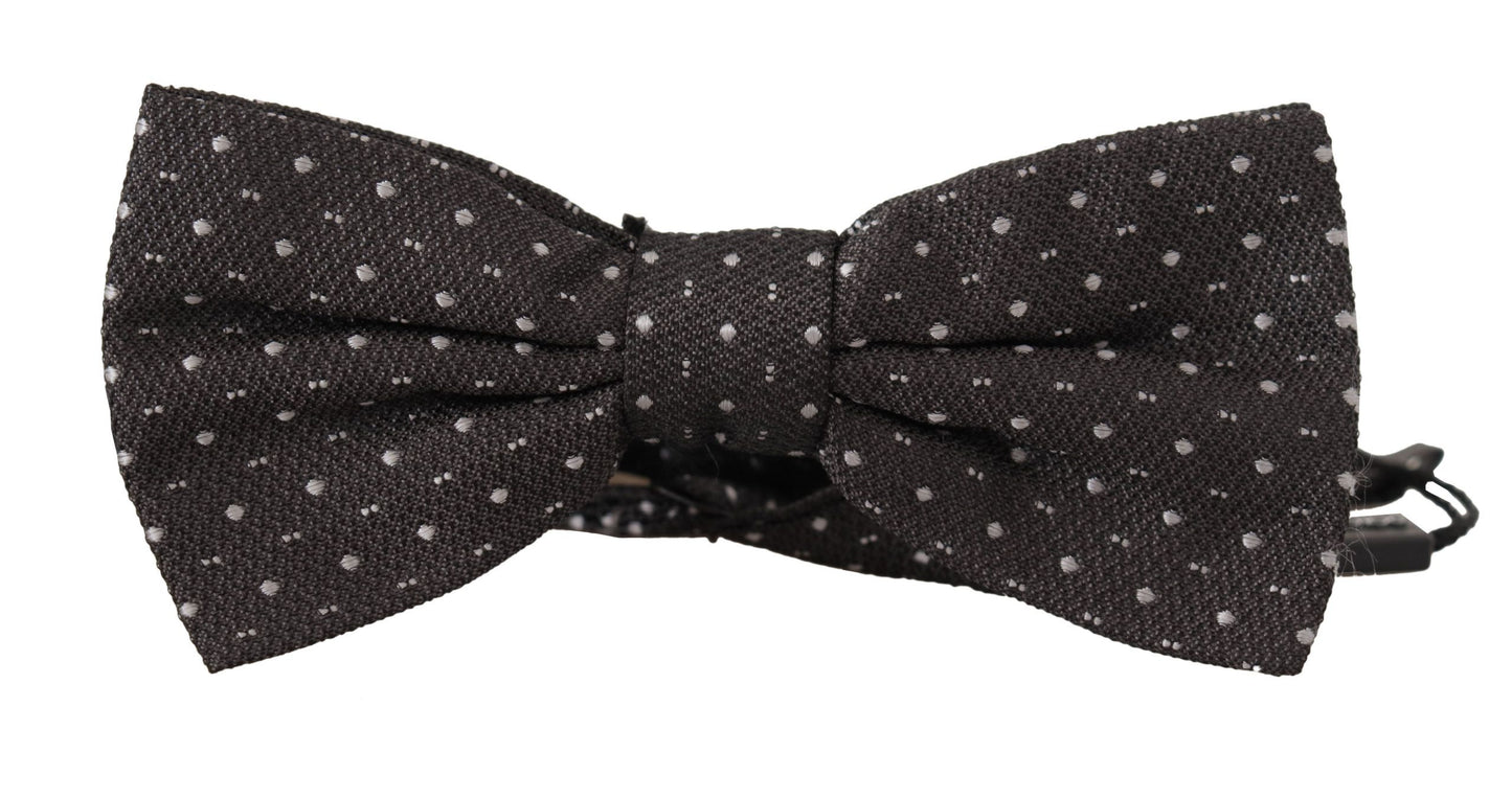 Nœud Papillon Dolce & Gabbana Gris à Pois 100% Soie