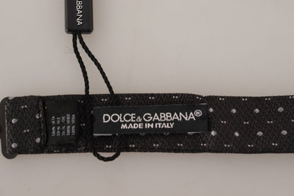 Nœud Papillon Dolce & Gabbana Gris à Pois 100% Soie