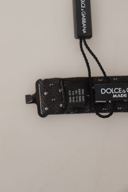 Nœud Papillon Dolce & Gabbana Gris à Pois 100% Soie