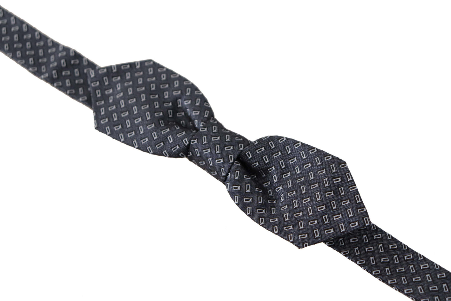 Cravate Papillon Dolce & Gabbana Bleu Gris à Pois 100% Soie