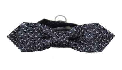 Cravate Papillon Dolce & Gabbana Bleu Gris à Pois 100% Soie