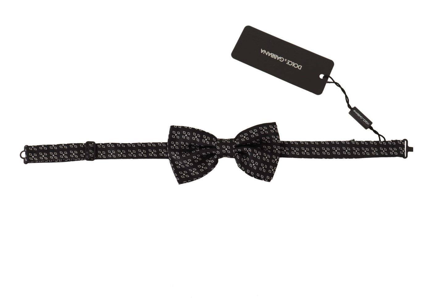 Nœud papillon Dolce & Gabbana à pois noirs et blancs 100 % soie