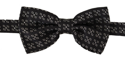 Nœud papillon Dolce & Gabbana à pois noirs et blancs 100 % soie