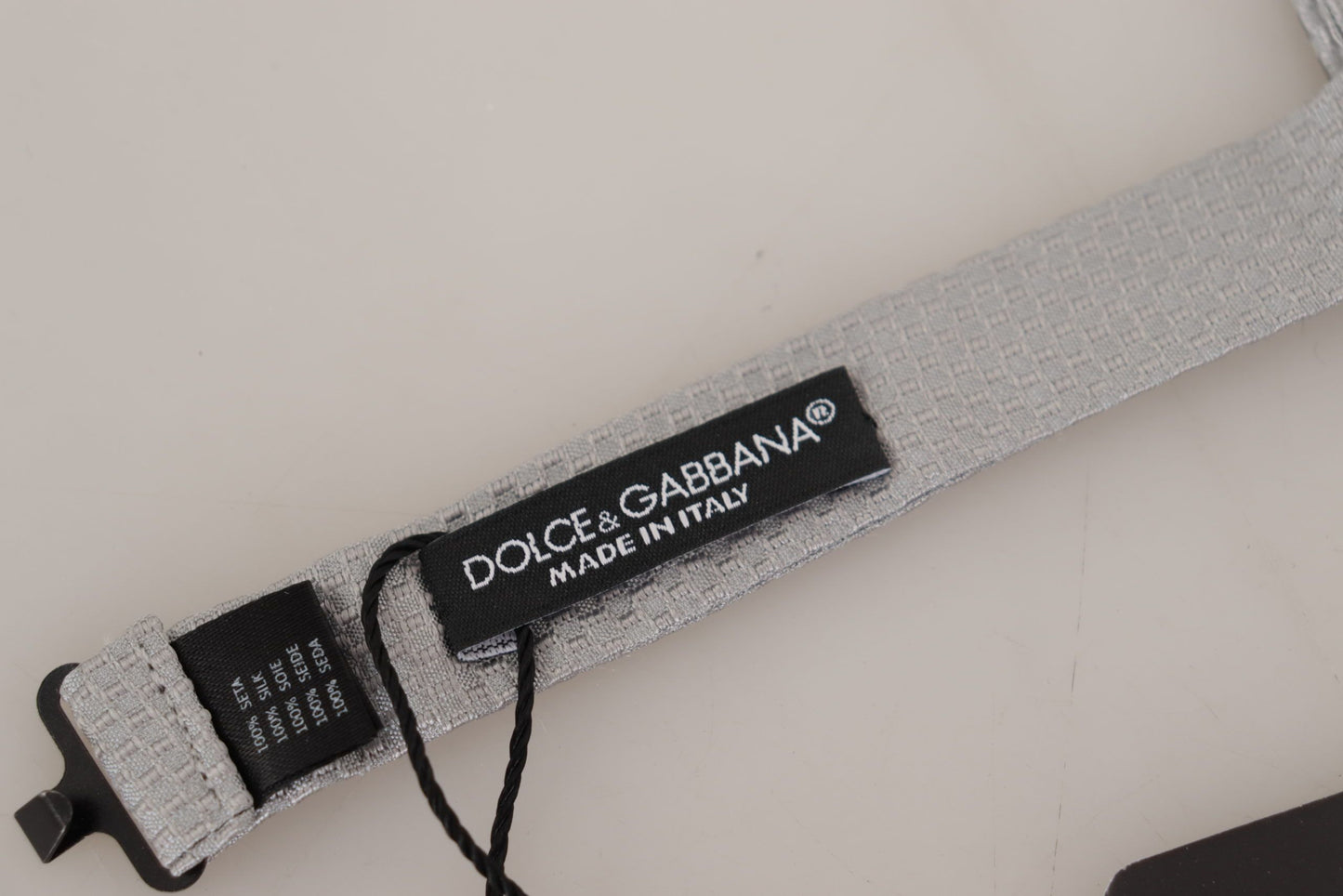 Nœud Papillon Réglable Dolce & Gabbana Gris 100% Soie