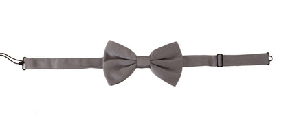 Nœud papillon Dolce & Gabbana gris 100 % soie, réglable