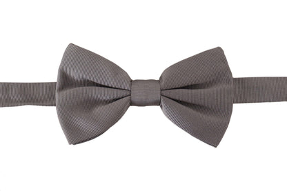 Nœud papillon Dolce & Gabbana gris 100 % soie, réglable