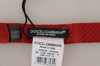 Nœud papillon Dolce & Gabbana en soie rouge 100 % réglable