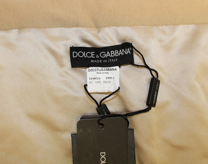 Foulard-col en fourrure de vison beige Dolce & Gabbana