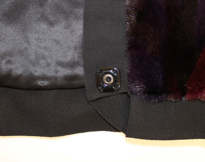 Écharpe tour de cou en fourrure de vison violette Dolce & Gabbana