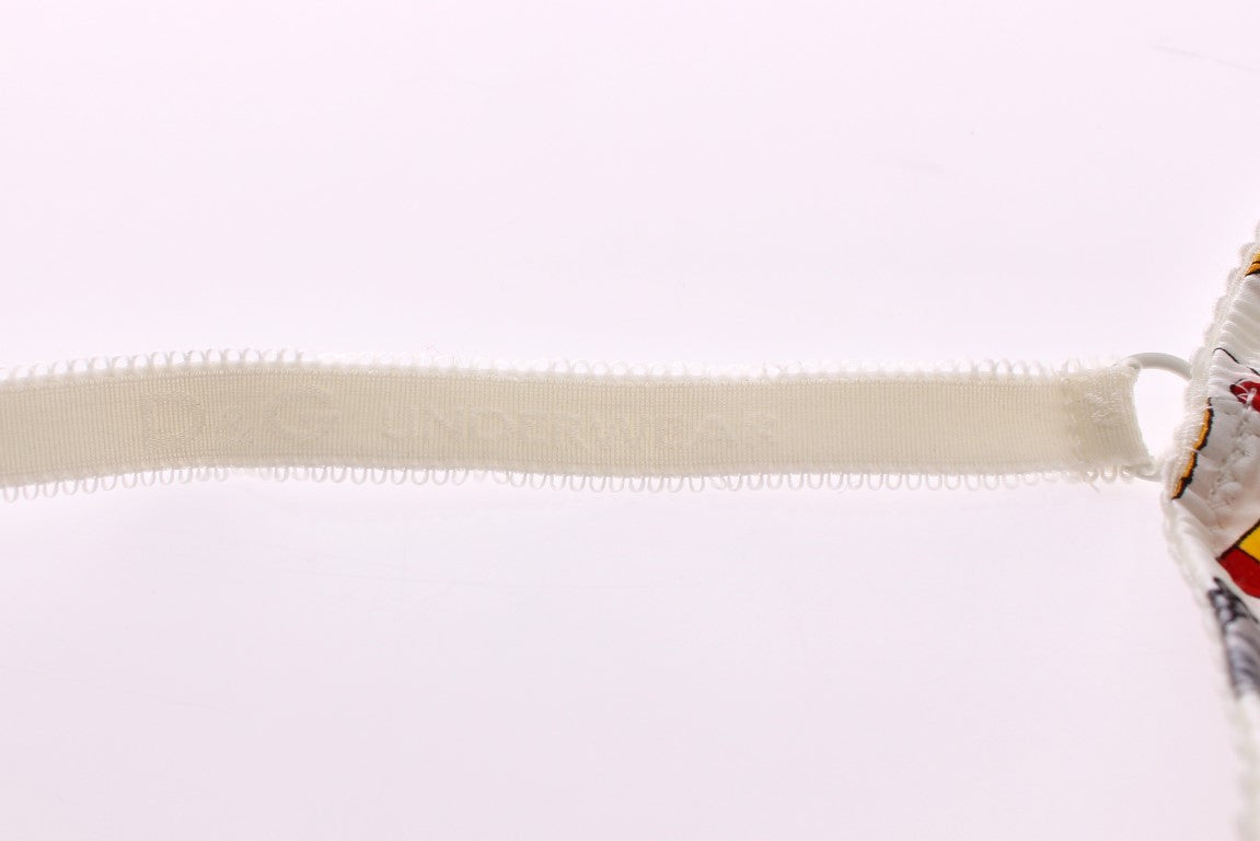 Sous-vêtements extensibles Dolce & Gabbana blancs, brassière et culotte de style marin
