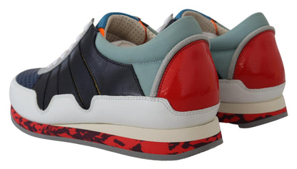 Baskets basses de sport en cuir multicolore Dolce & Gabbana