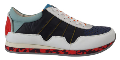 Baskets basses de sport en cuir multicolore Dolce & Gabbana