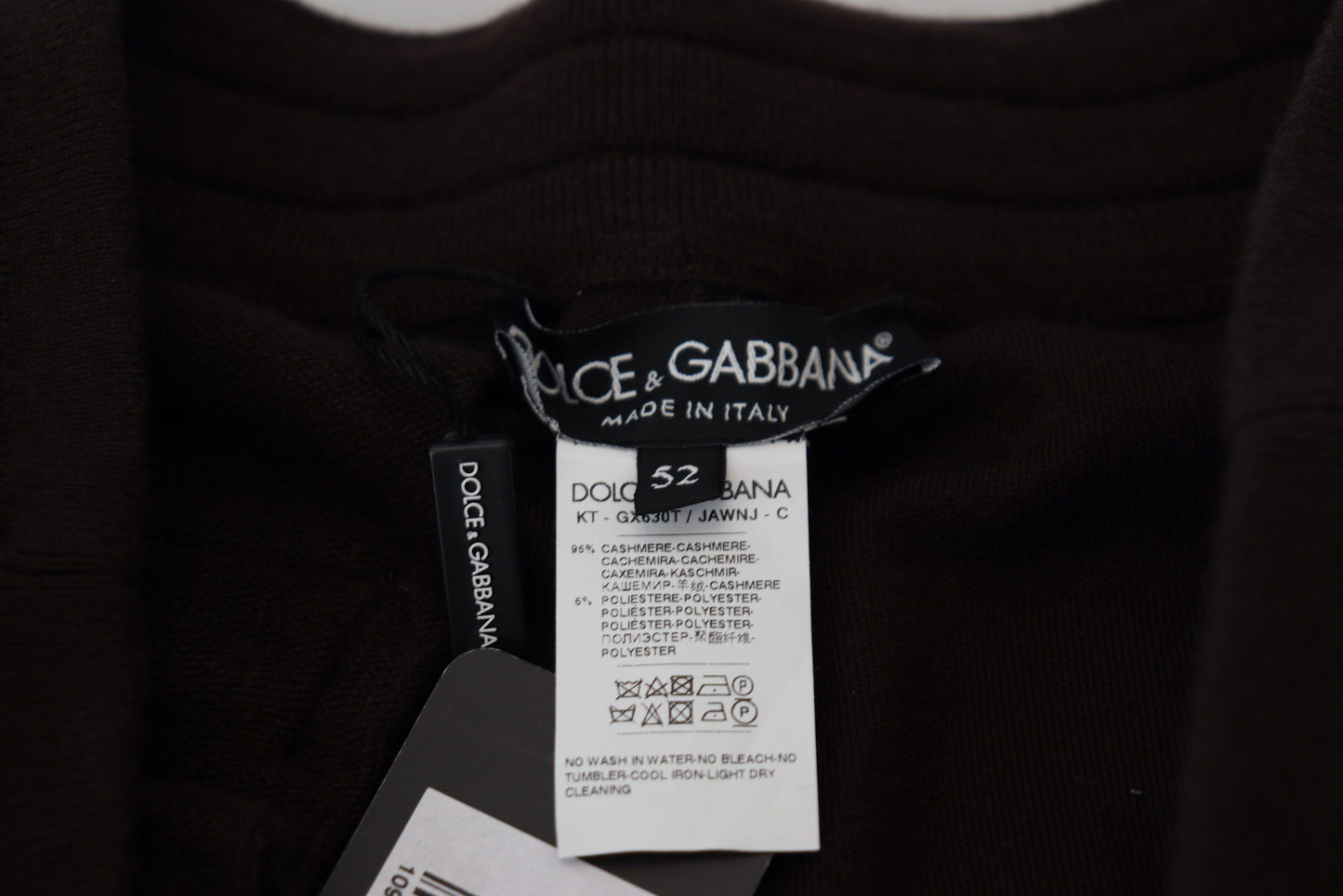 Pantalon de survêtement Dolce & Gabbana en cachemire marron avec cordon de serrage
