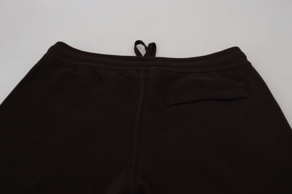 Pantalon de survêtement Dolce & Gabbana en cachemire marron avec cordon de serrage