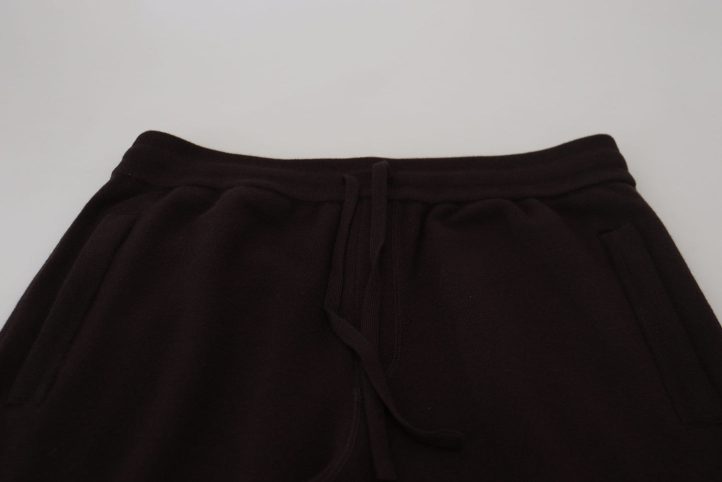 Pantalon de survêtement Dolce & Gabbana en cachemire marron avec cordon de serrage