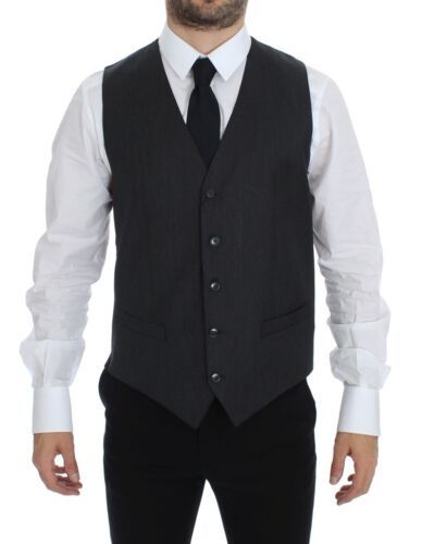 Dolce & Gabbana Gilet de costume formel en laine grise