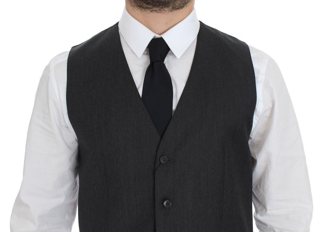 Dolce & Gabbana Gilet de costume formel en laine grise