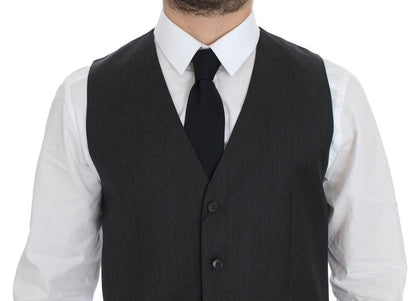 Dolce & Gabbana Gilet de costume formel en laine grise