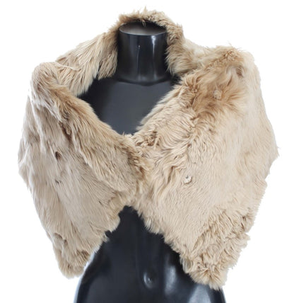 Écharpe à col en alpaga beige Dolce & Gabbana
