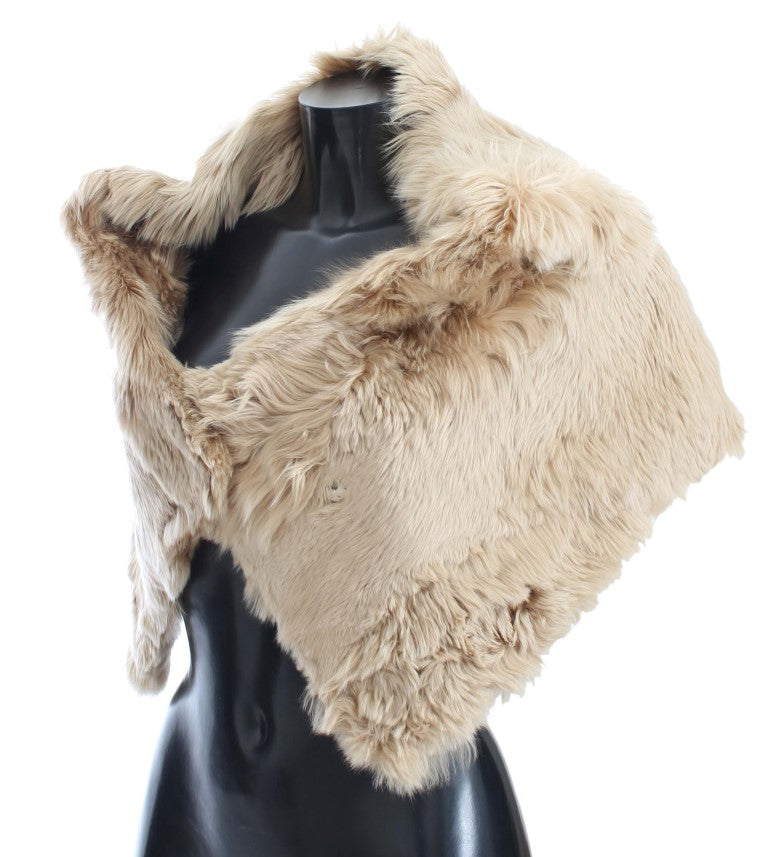 Écharpe à col en alpaga beige Dolce & Gabbana