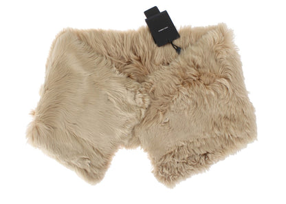 Écharpe à col en alpaga beige Dolce & Gabbana