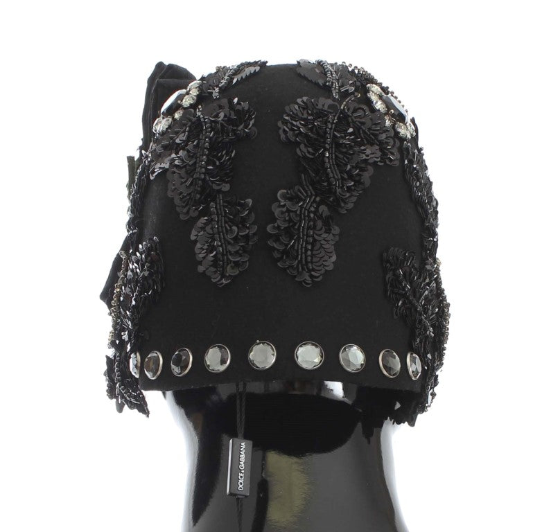 Chapeau Broche Cerises Dorées Cristaux Noirs Dolce & Gabbana